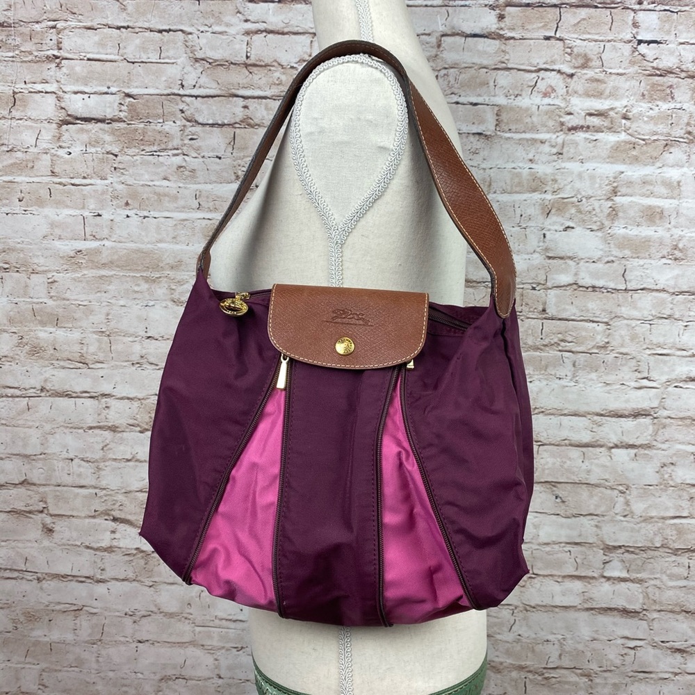Longchamp expandable shoulder bag